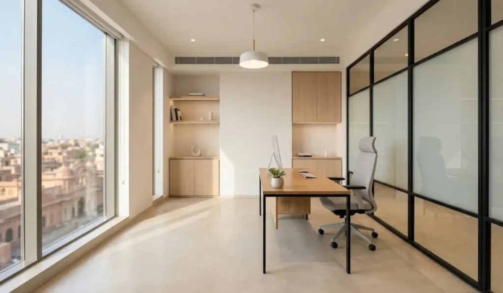 Minimalist and Clean Lines The Essence of Modern Office Cabin Design