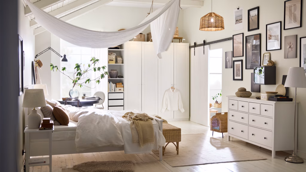 Scandinavian-Inspired White Bedroom