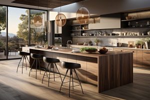 Contemporary open kitchen interior design